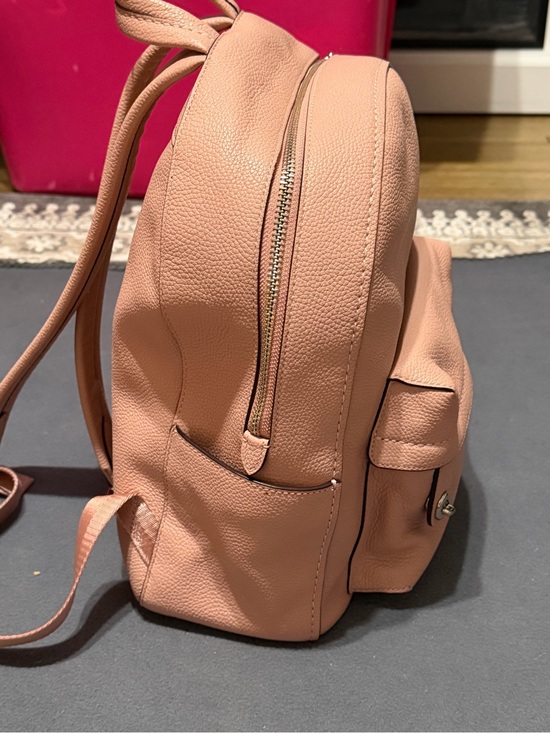 Coach Pink Campus Leather Backpack with Front Pocket Laptop Bag Purse main image 7